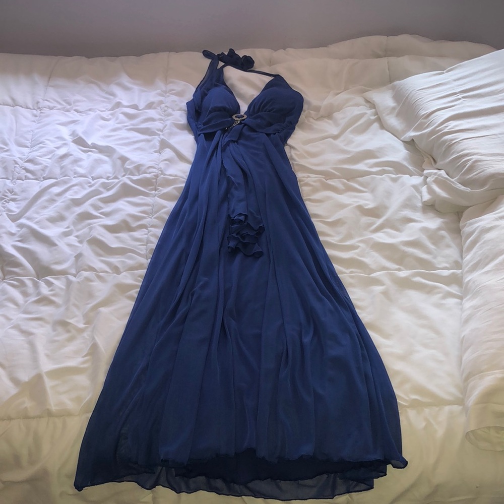 Blue prom dress